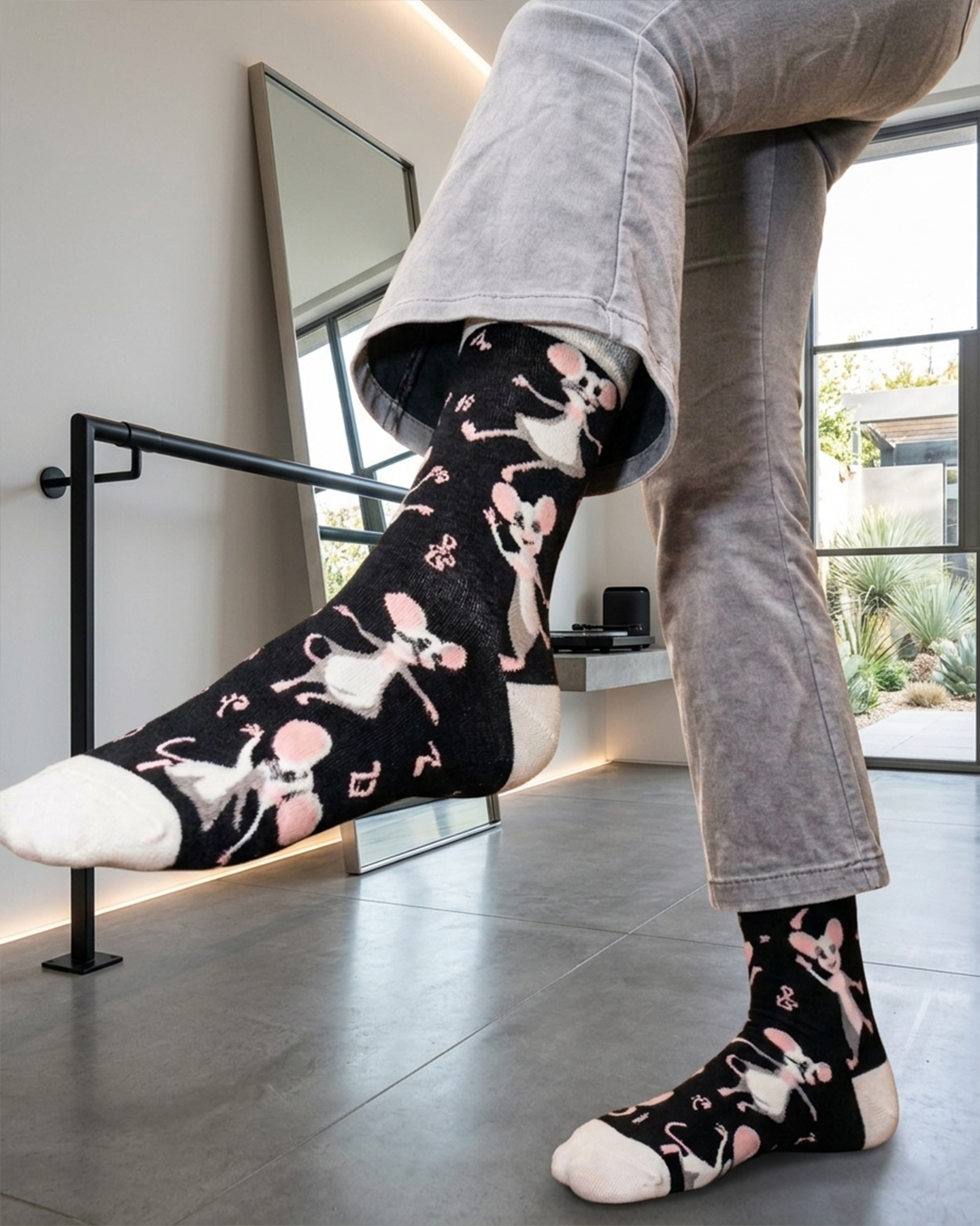 Dancing Mouse Socks Cute Animal Edition